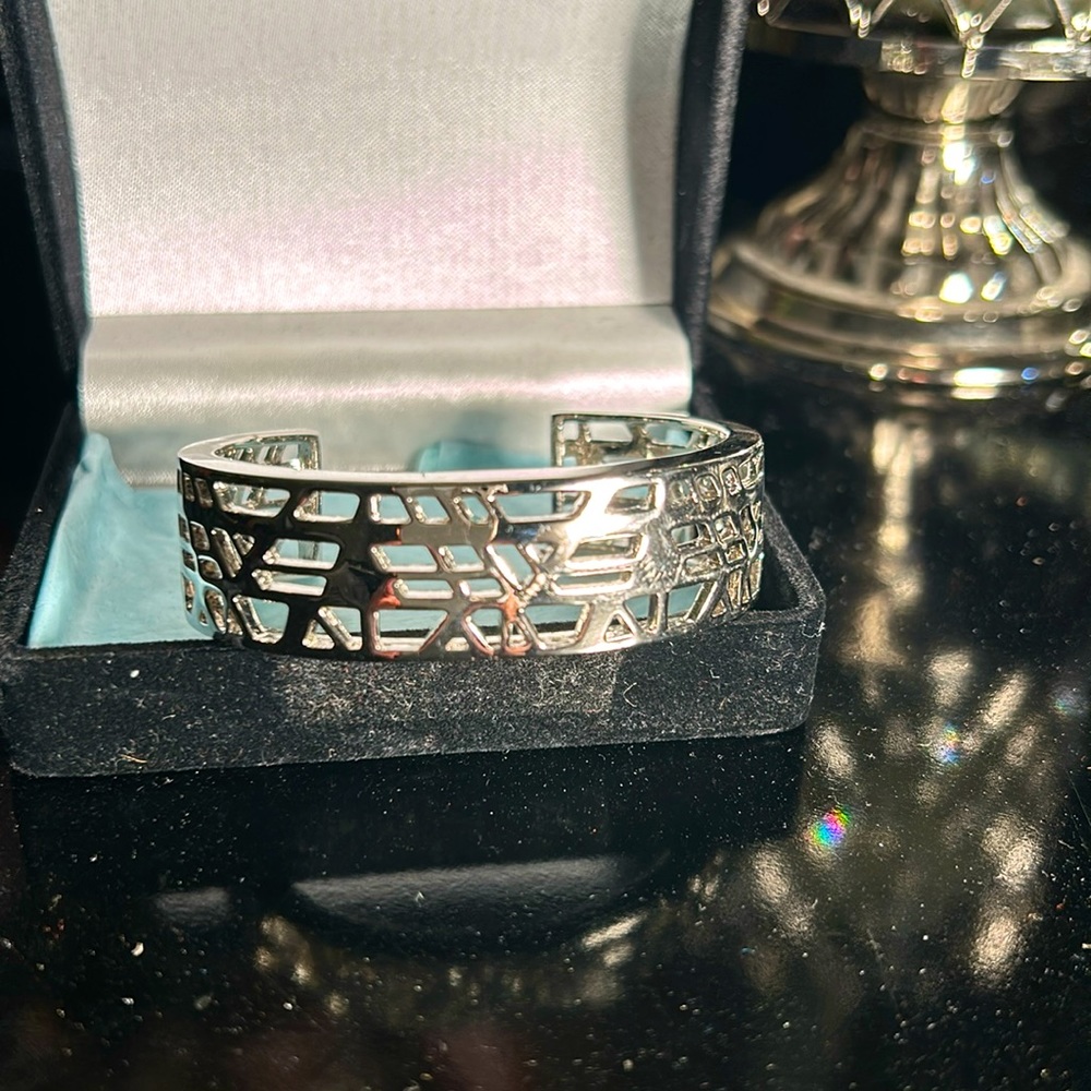 Silver cuff bracelet